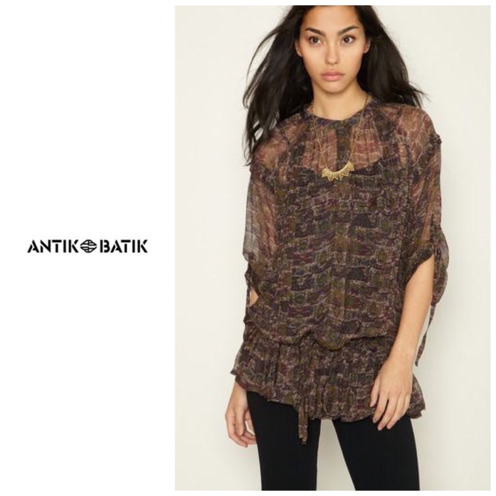 Antik Batik “Tamina” silk printed  tunic / dress